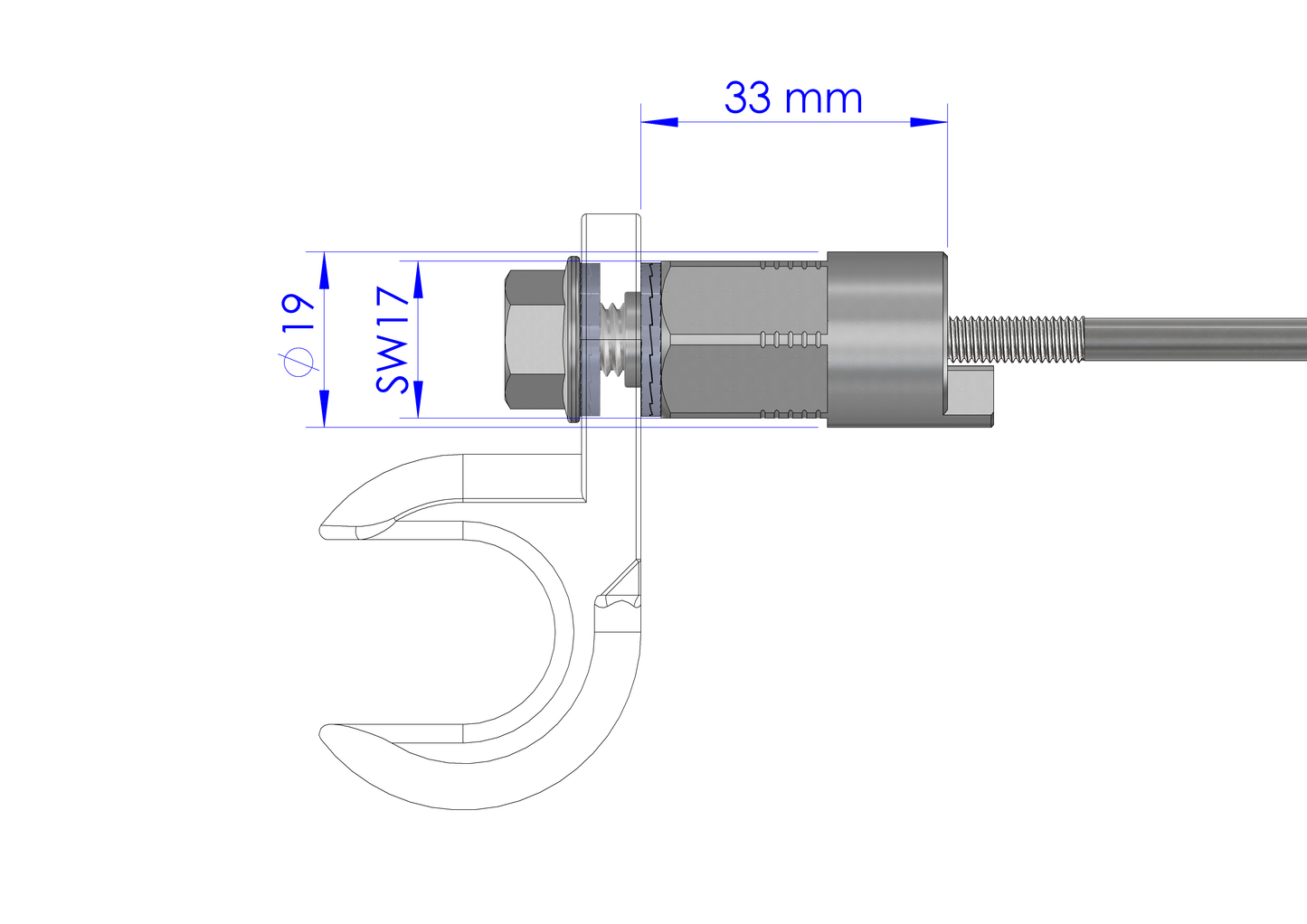 Schnellspannachse mit Adapter Universal | Klemmlänge 143mm - 153mm