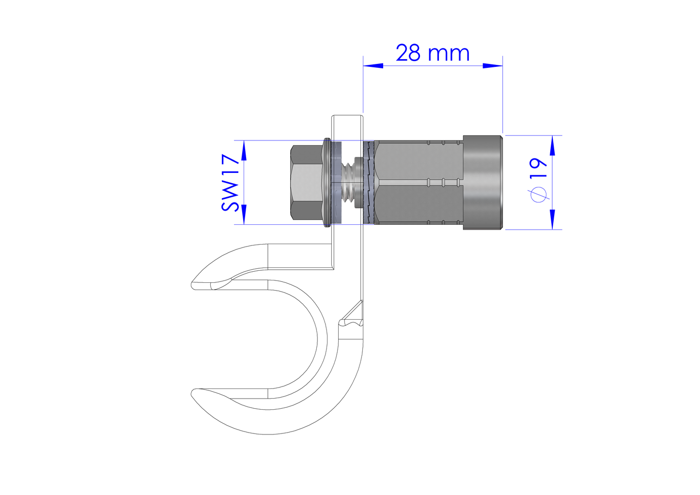 Vollachsen Adapter Universal - M12 x 1.25