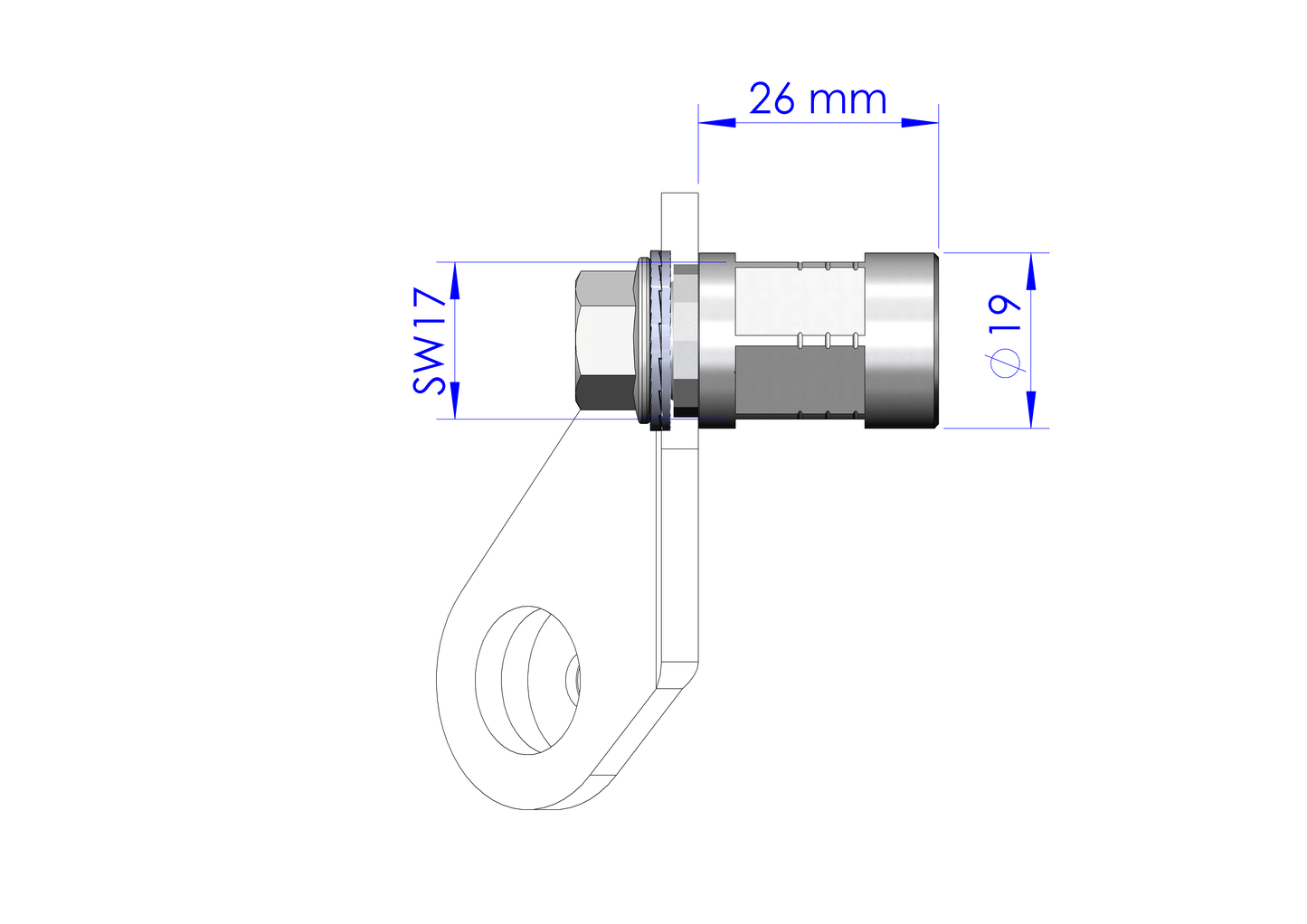 Vollachsen Adapter Polygon - M12 x 1.00