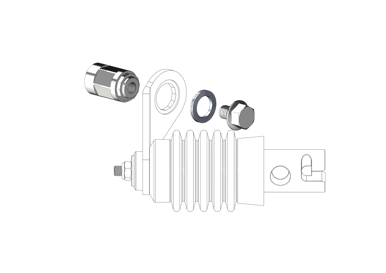 Vollachsen Adapter Polygon - M12 x 1.00